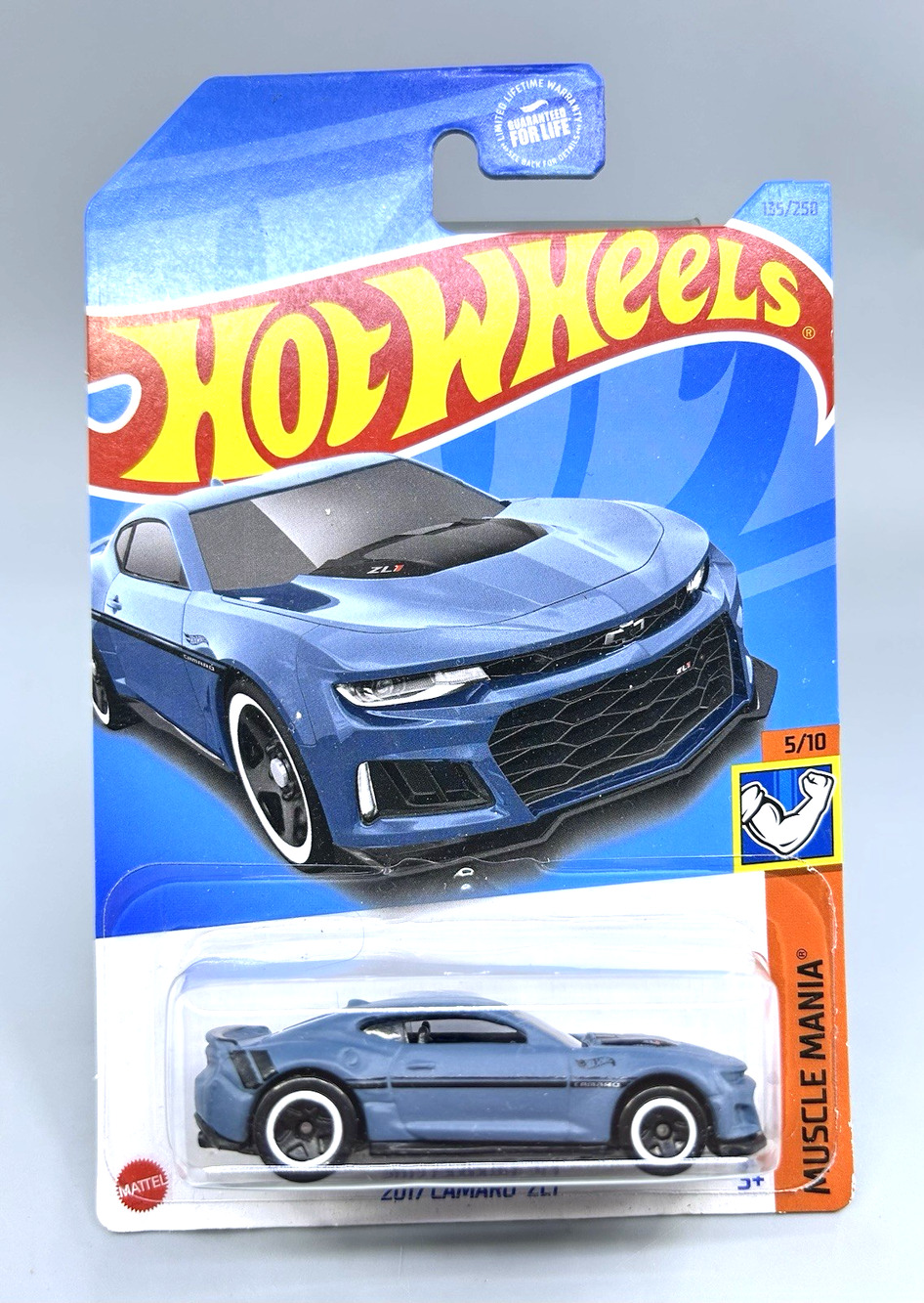Hot Wheels 2017 CAMARO ZL1 Kroger Exclusive Blue Muscle Mania 5/10 Diecast 1:64